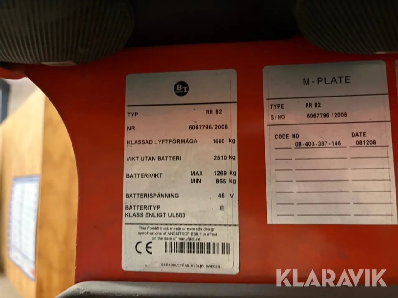 Billede 5 - Rækketruck BT RR B2