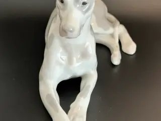 Vintage hundefigur af porcelæn fra USSR