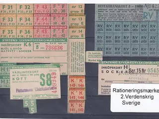 Rationeringsmærker - 2. Verdenskrig - Sverige