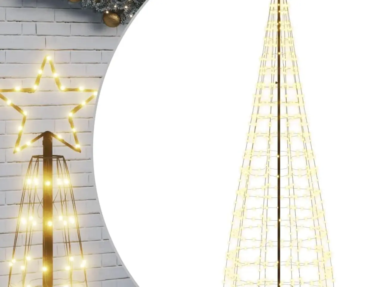 Billede 2 - LED-juletræ med spyd 570 LED'er 300 cm varmt hvidt lys