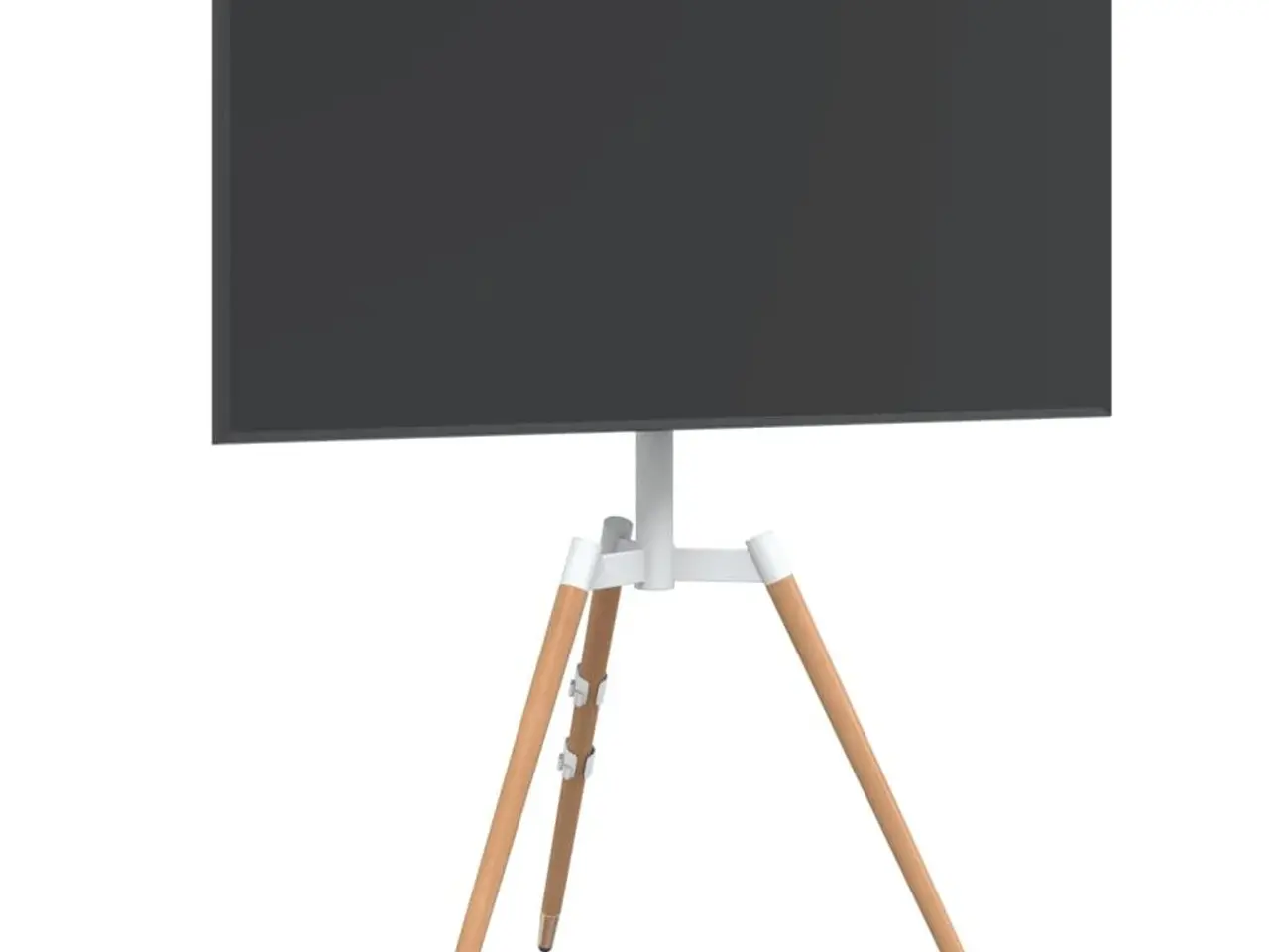 Billede 3 - TV-stativ til 37-65" skærm - hvid/natur, 40 kg