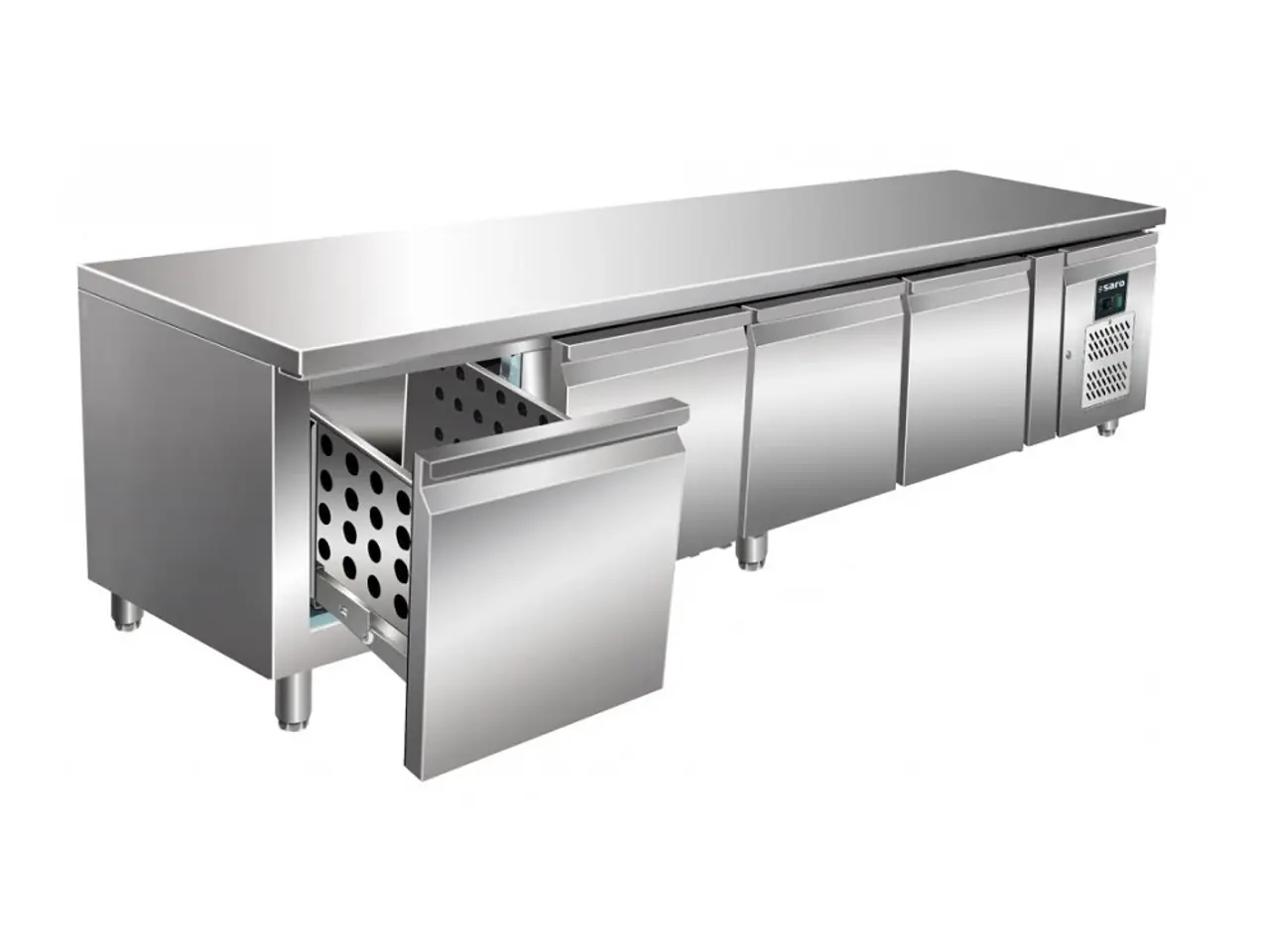 Billede 1 - Lavt kølebord med 4 skuffer B2230 x D700 x H650 mm