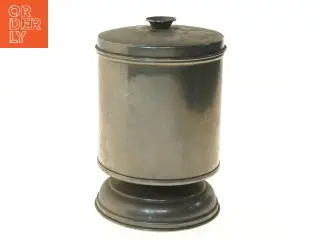 Metaldåse med låg og fod 25 cm (str. 25 cm)