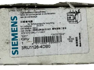 Siemens 3RU1126‑4DB0 SIRIUS Thermal Overload relæ