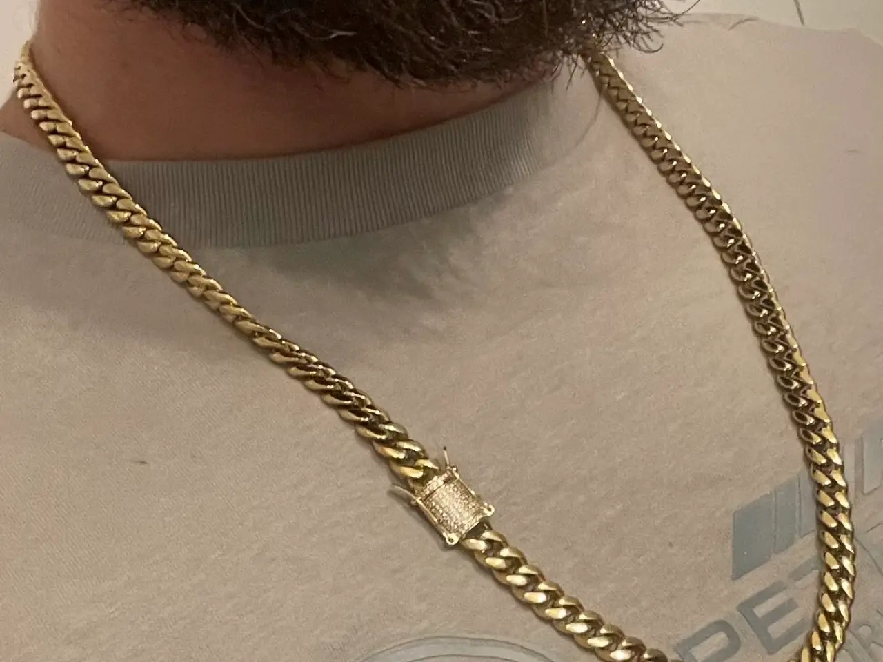 Billede 1 - 8mm 14kt goldfilled pansersæt med kasselås 