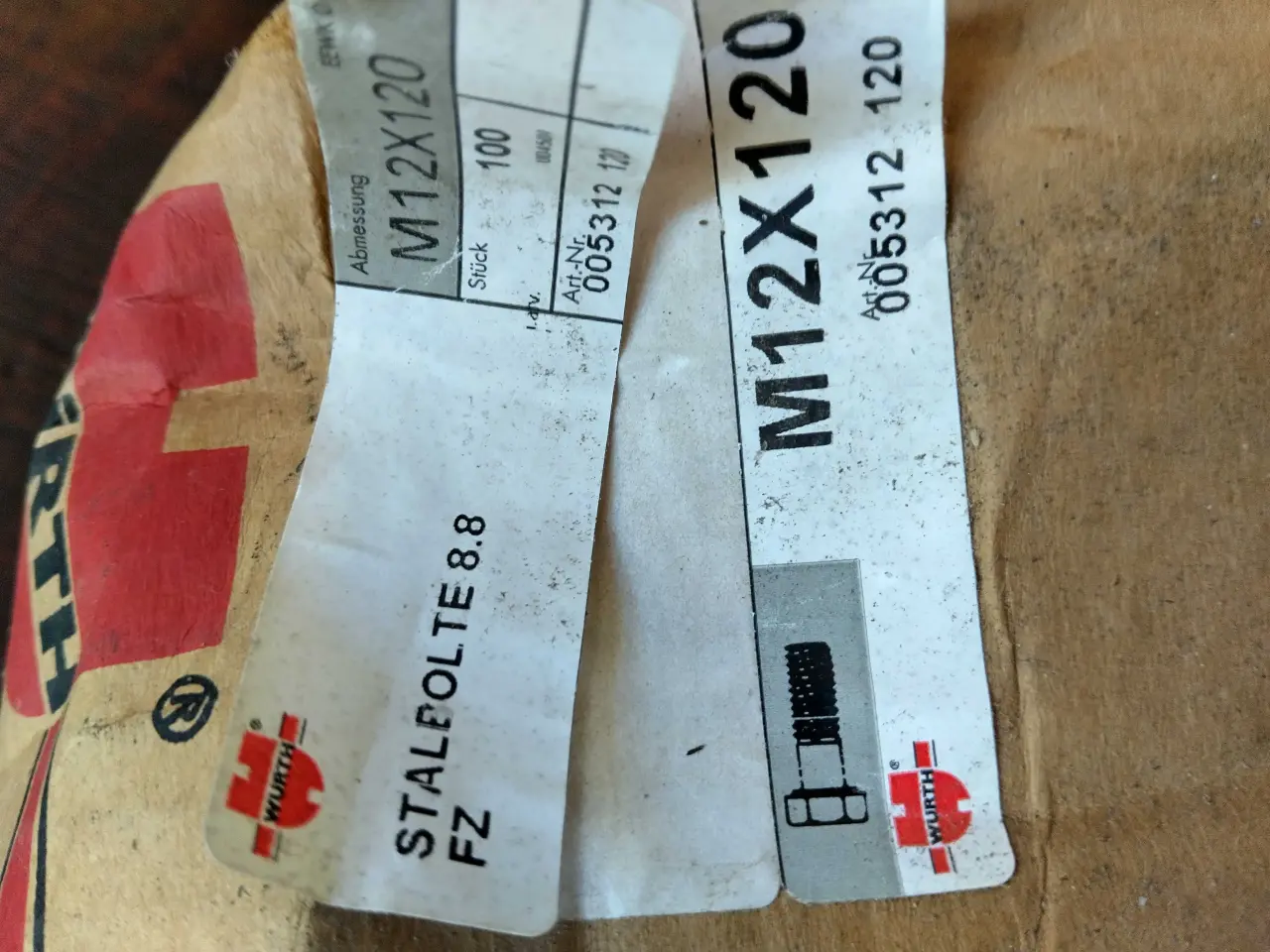 Billede 1 - Bolte 12 mm - 120 mm