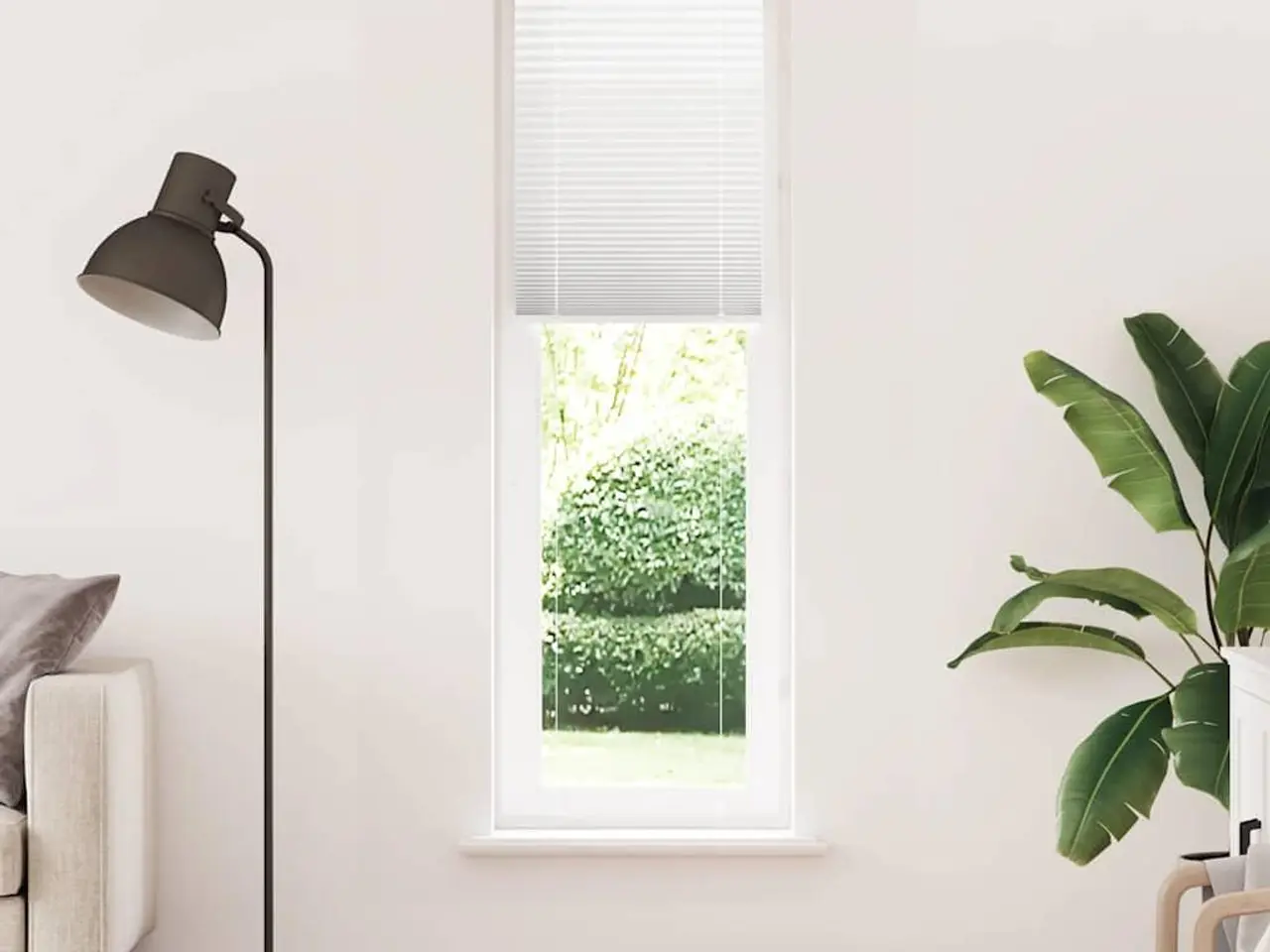 Billede 2 - Plisségardin - hvid 65×200 cm, stofbredde 64,4 cm, polyester
