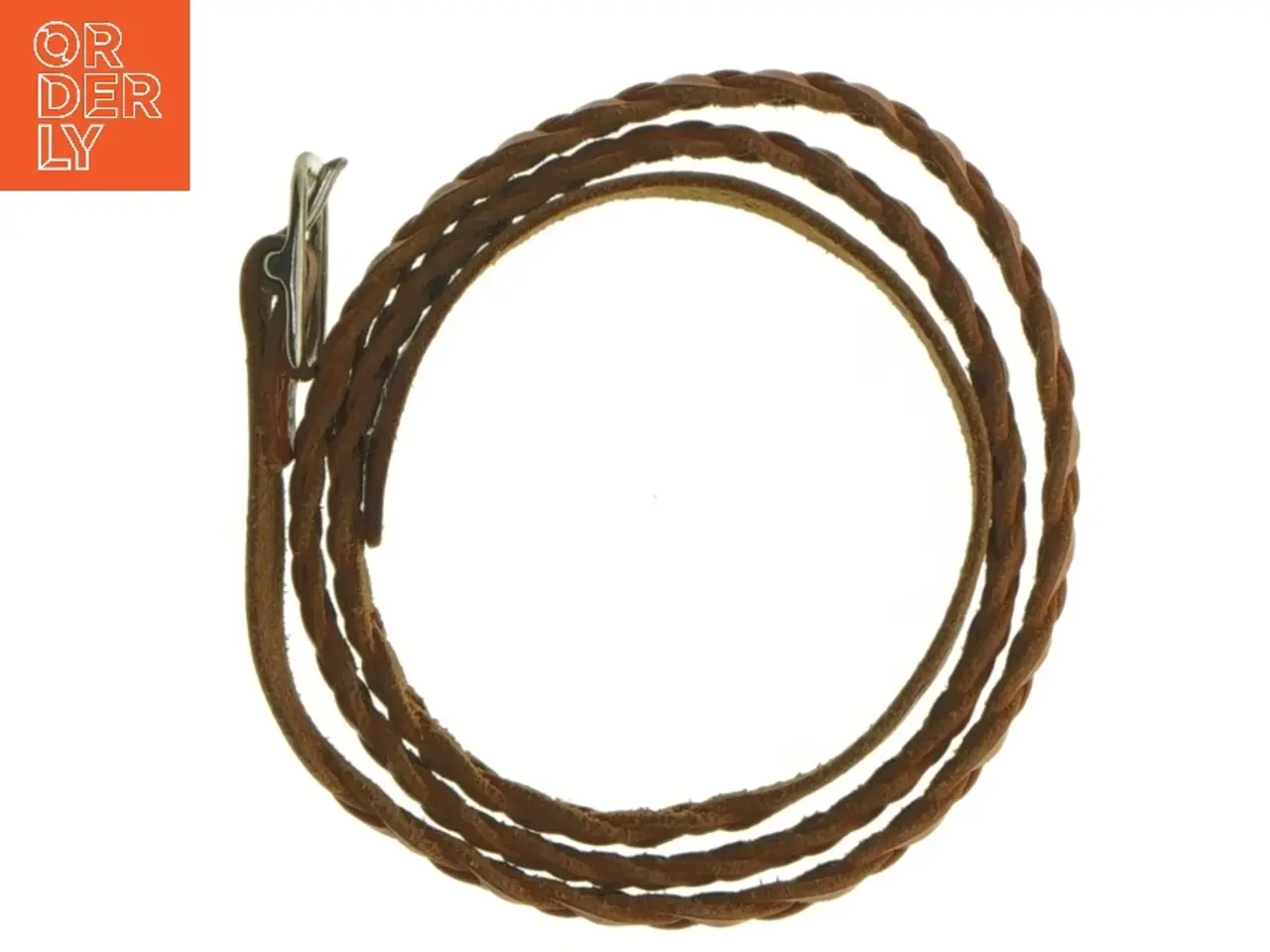 Billede 3 - Flettet læderbælte (str. 75 cm)