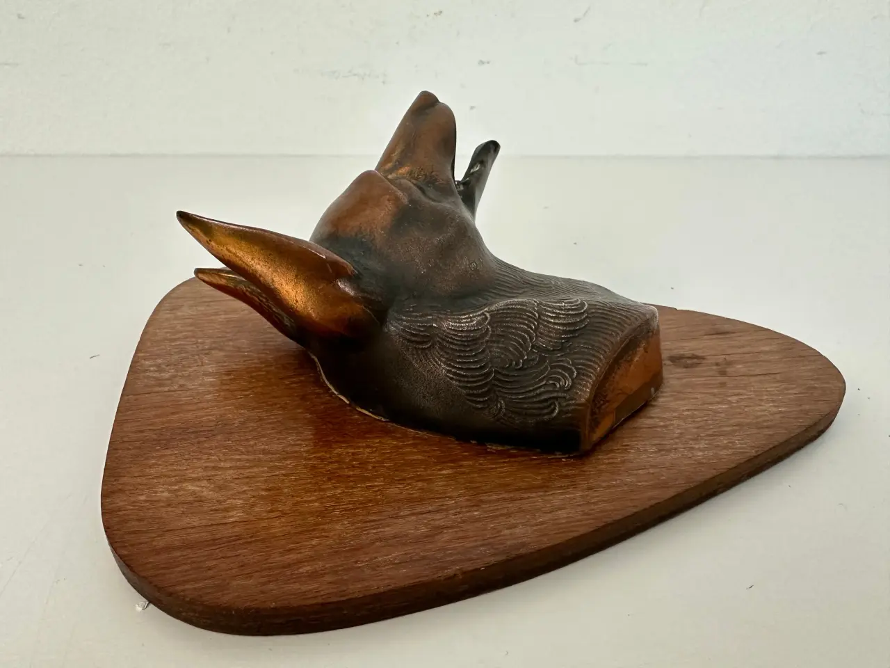 Billede 4 - Vægrelief i teak og bronze (hund)