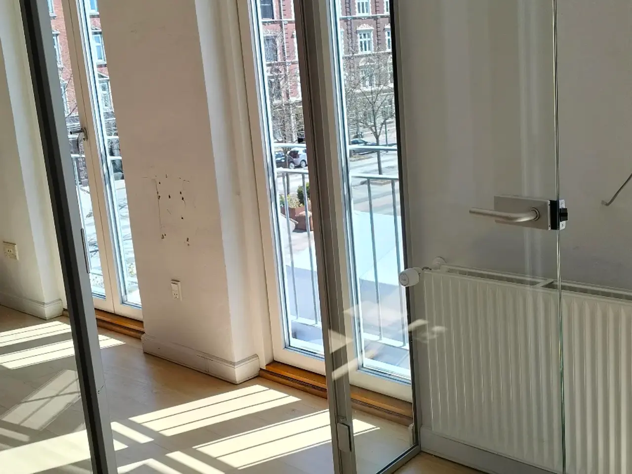 Billede 8 - 2 stk. professionelle fuldglasvægge med glasdør