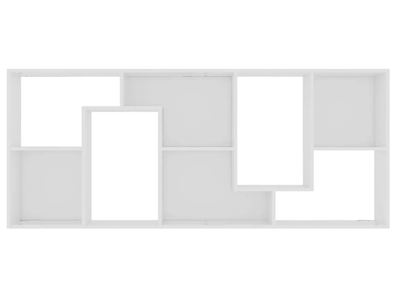 Billede 8 - Bogreol 67x24x161 cm konstrueret træ hvid