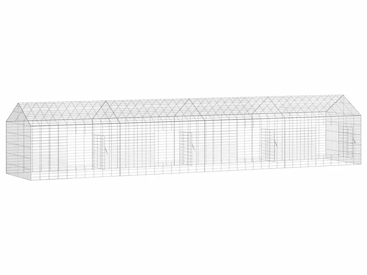 Billede 5 - Kanin Bur Sølv 400 x 78 x 78 cm Galvaniseret stål