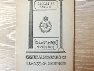 Generalstabskort Blad 33 Helsingør 1:100000