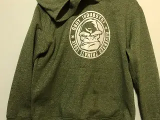 Grøn sweatshirt med hætte