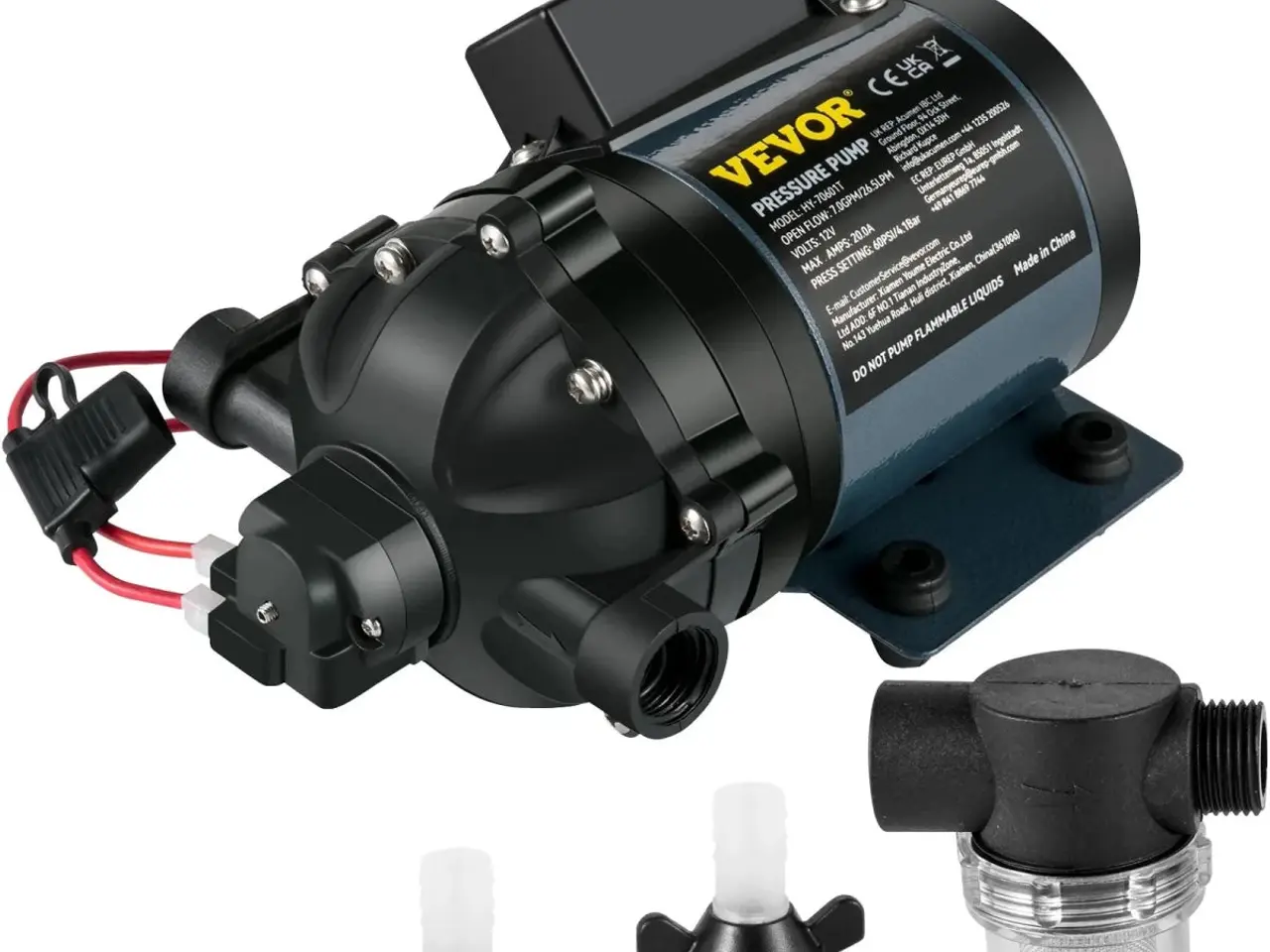 Billede 1 - VEVOR 12 V washdown-pumpe – 26 l/min, 60 PSI