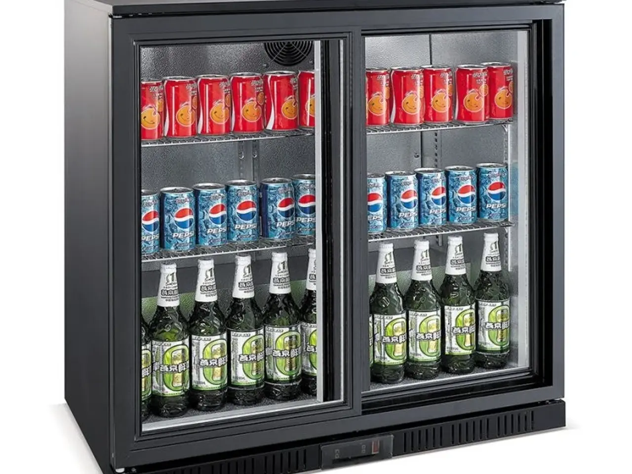 Billede 1 - Backbar / barkøleskab 208 liter – med 2 skydedøre