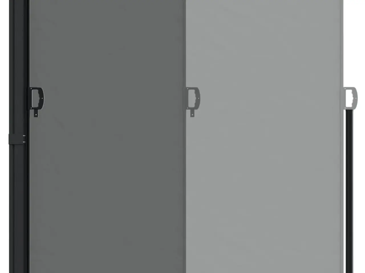 Billede 5 - Sidemarkise 180 × 500 cm - sammenrullelig, antracitgrå