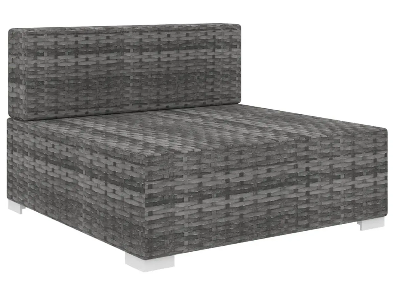 Billede 2 - Midtersæde til havesofa med hynder i polyrattan - grå