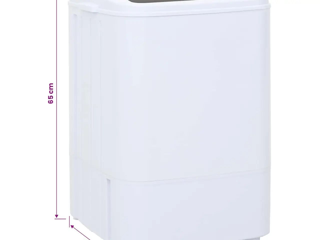 Billede 9 - Mini vaskemaskine 4,6 kg med dehydreringskurv - sort/hvid