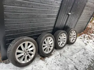 Vinterdæk med originale Skoda alufælge
