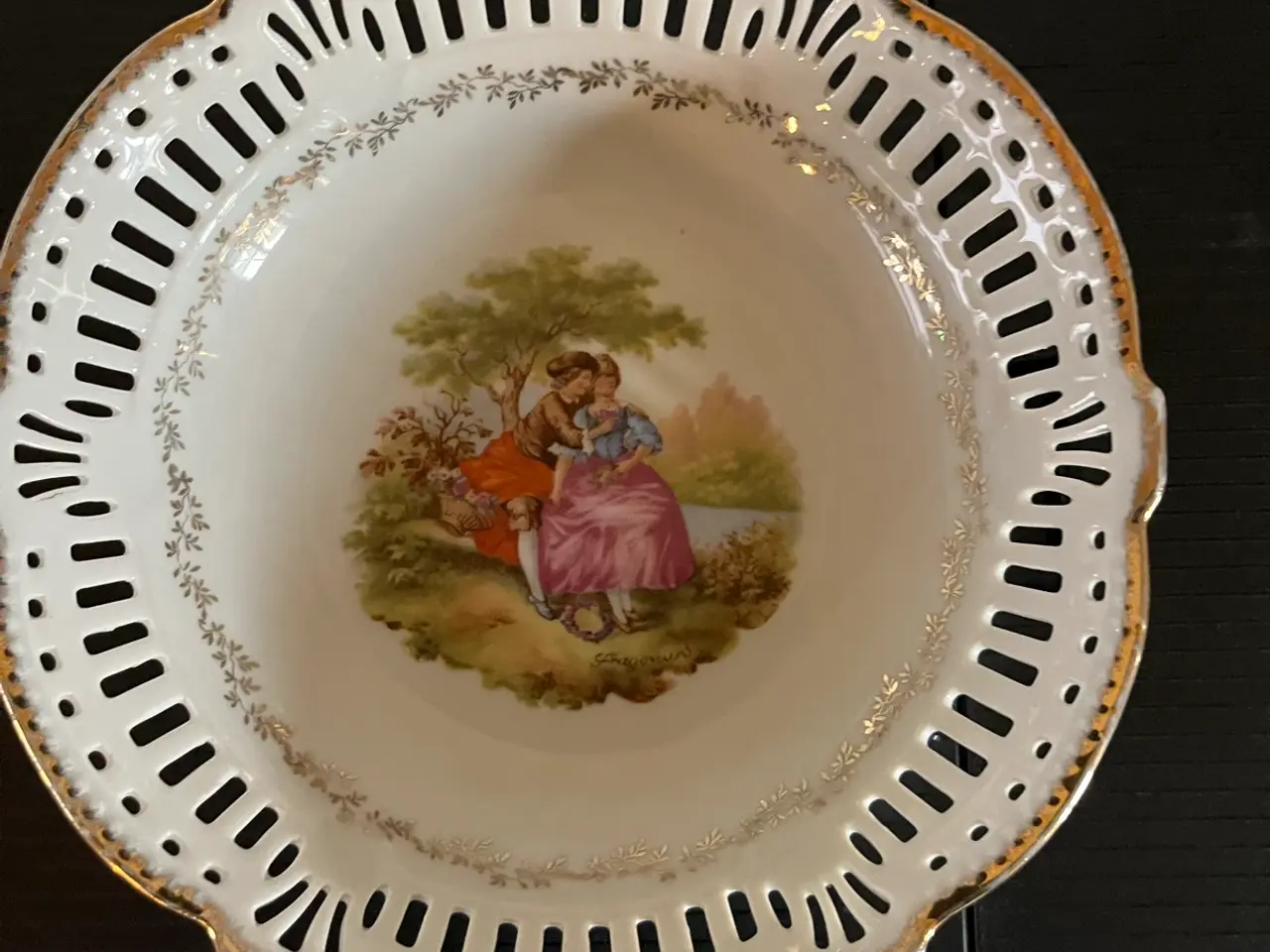 Billede 1 - Smuk antik Schwarzenhammer Bavaria porcelænsskål (