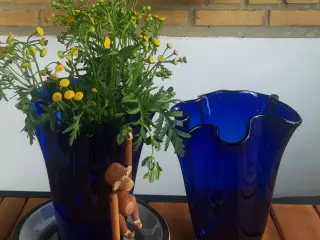 Blå tulipanvaser