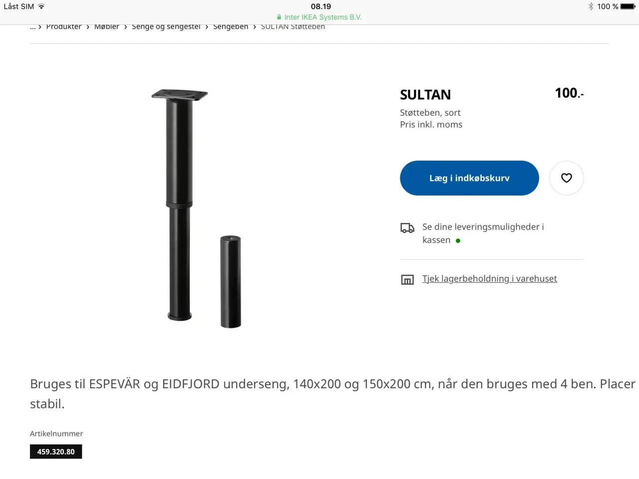 Billede 2 - Støtteben boxmadras