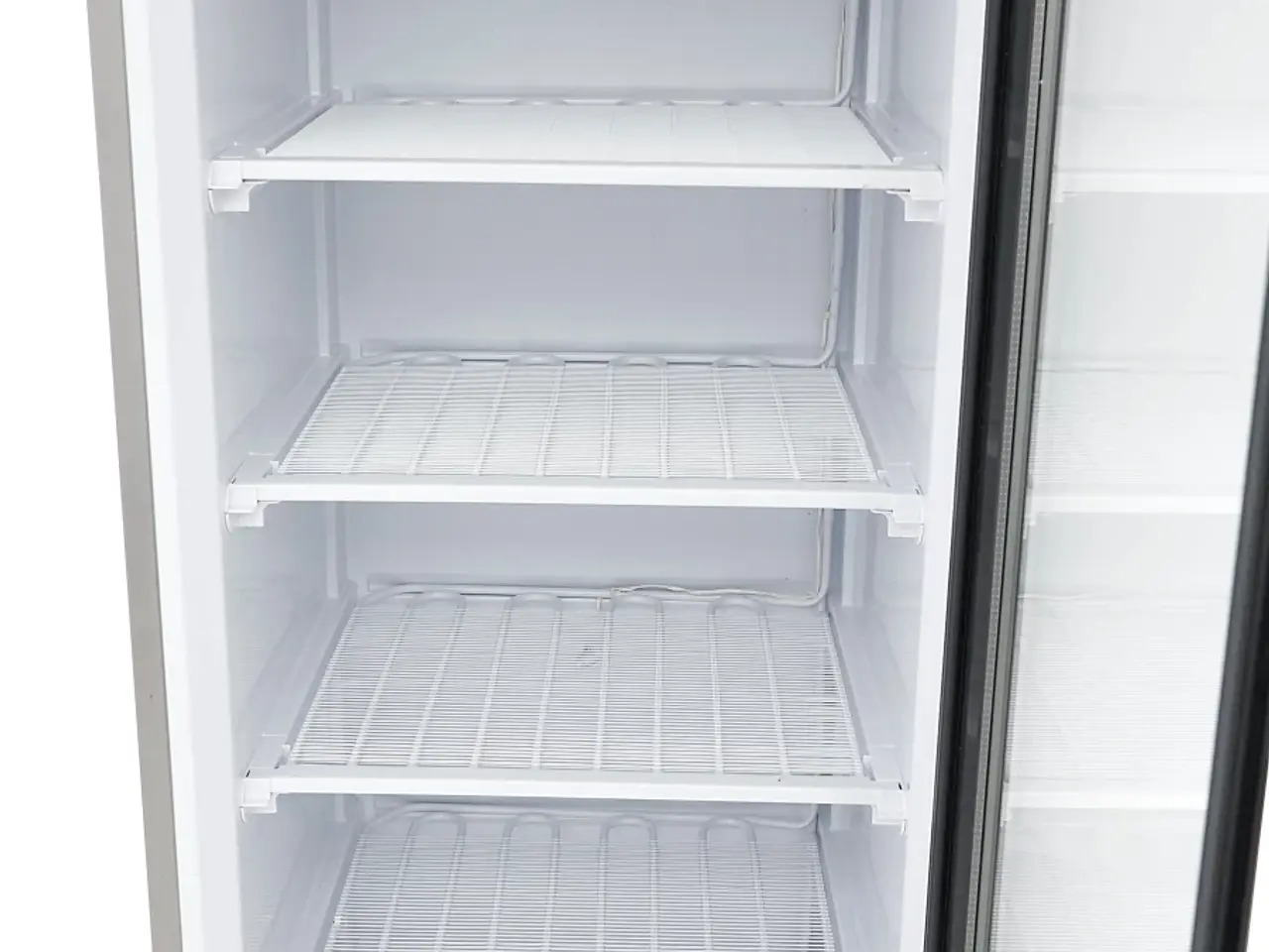 Billede 3 - Fryser med glasdør 400 L – rustfrit stål