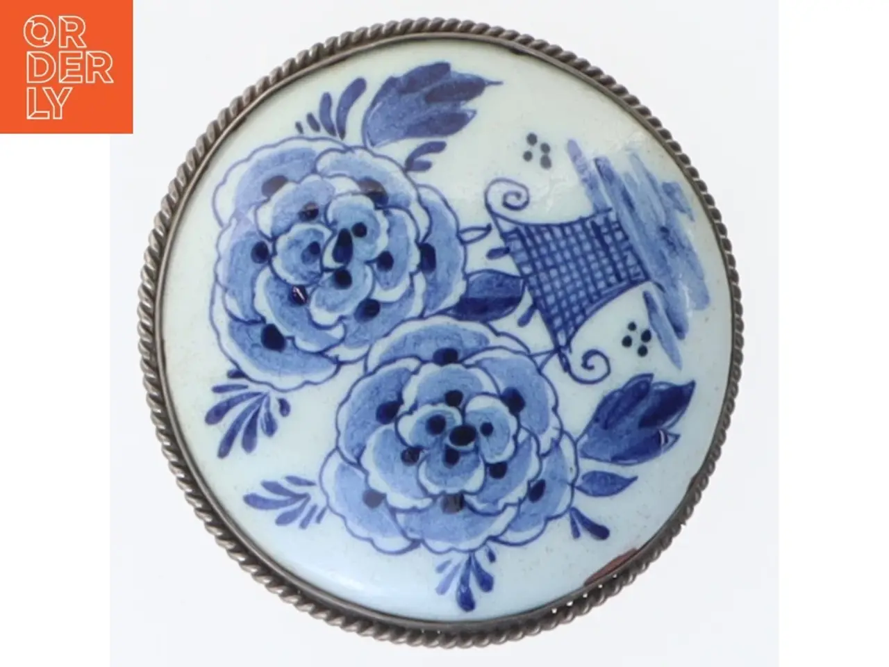 Billede 1 - Gammel mussemalet stil brochenstemplet 830s(str. Ø 5 cm)