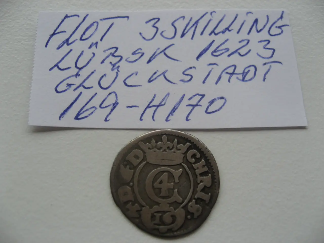 Billede 1 - Flot 3 Skilling Lübsk 1623, Glückstadt