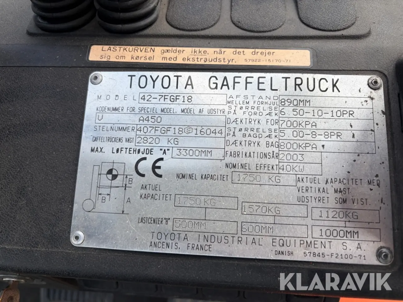 Billede 5 - Gastruck Toyota 42-7FGF18