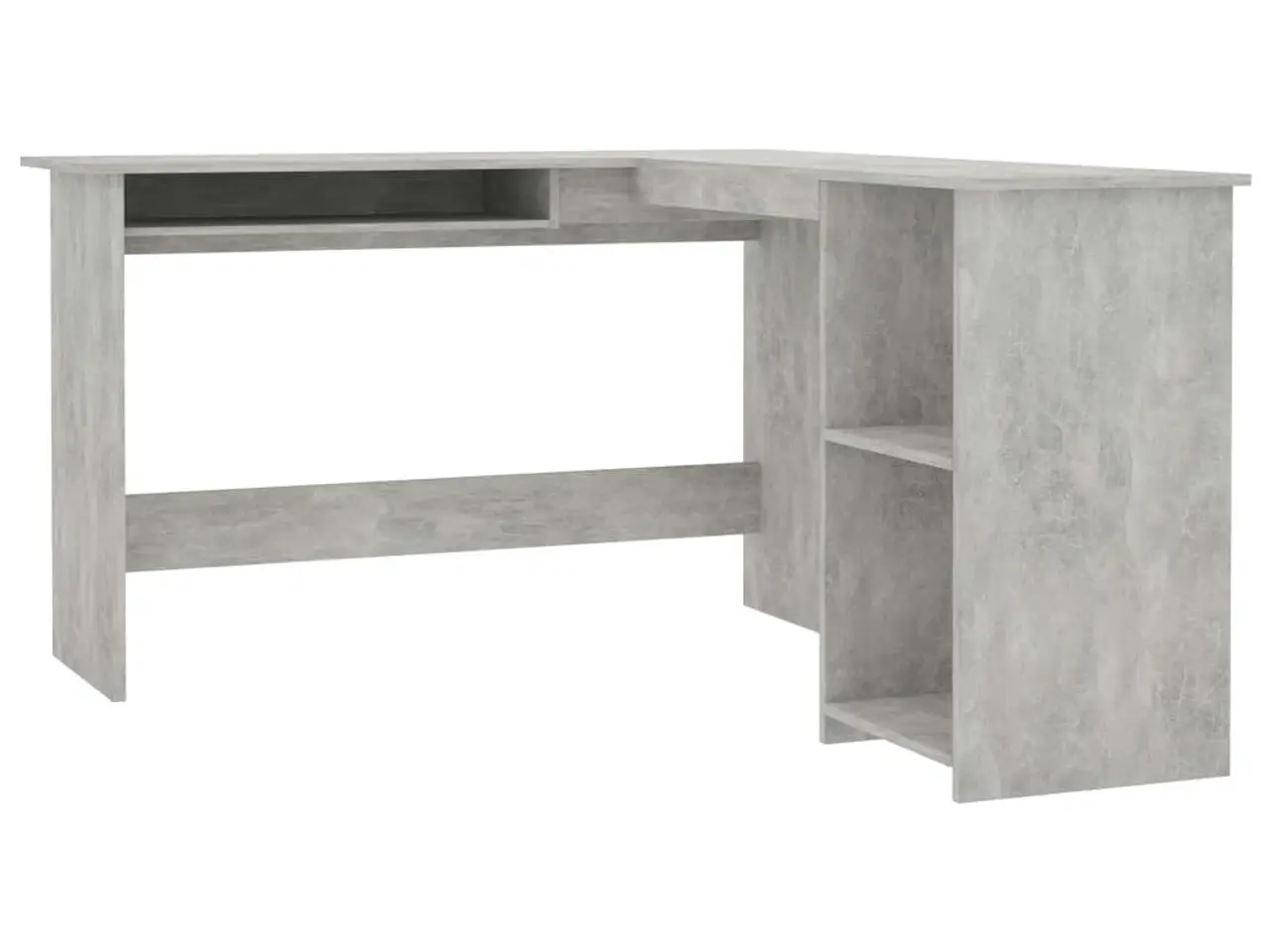 Billede 2 - L-formet skrivebord 120 x 140 x 75 cm - betongrå