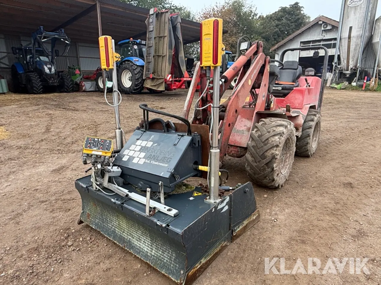 Billede 1 - Sandafretter Mekos ANK 125 laserstyret med 2 Trimble LR410 lasermodtagere