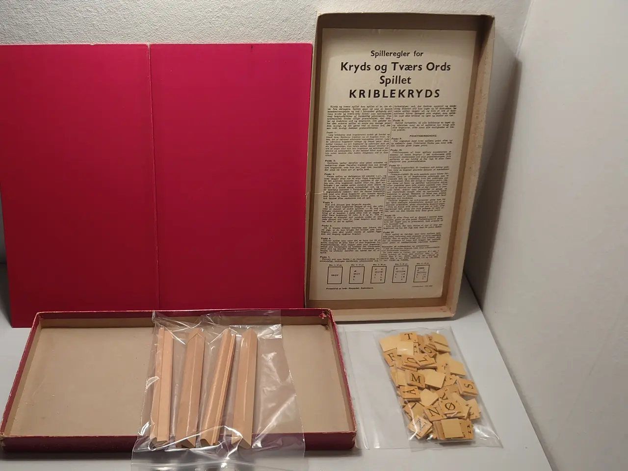 Billede 2 - Kriblekryds. Mønsterbeskyttet BBspil. Ca.1950
