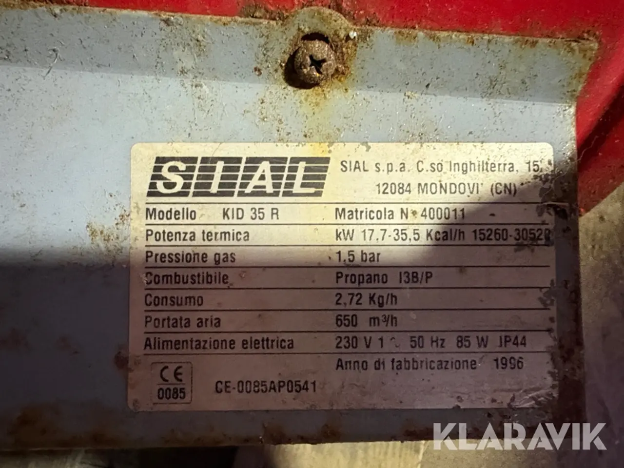 Billede 5 - Varmeblæsere Sial KID 35 R og Argos 50 2 Styk