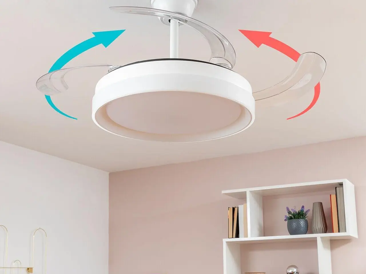 Billede 18 - Loftventilator med lys - hvid/transparent (OUTLET B)