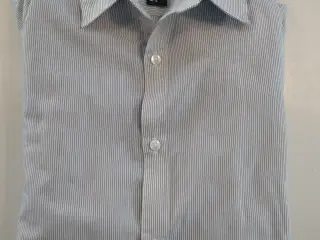 H&M skjorte med striber easy iron slim fit M