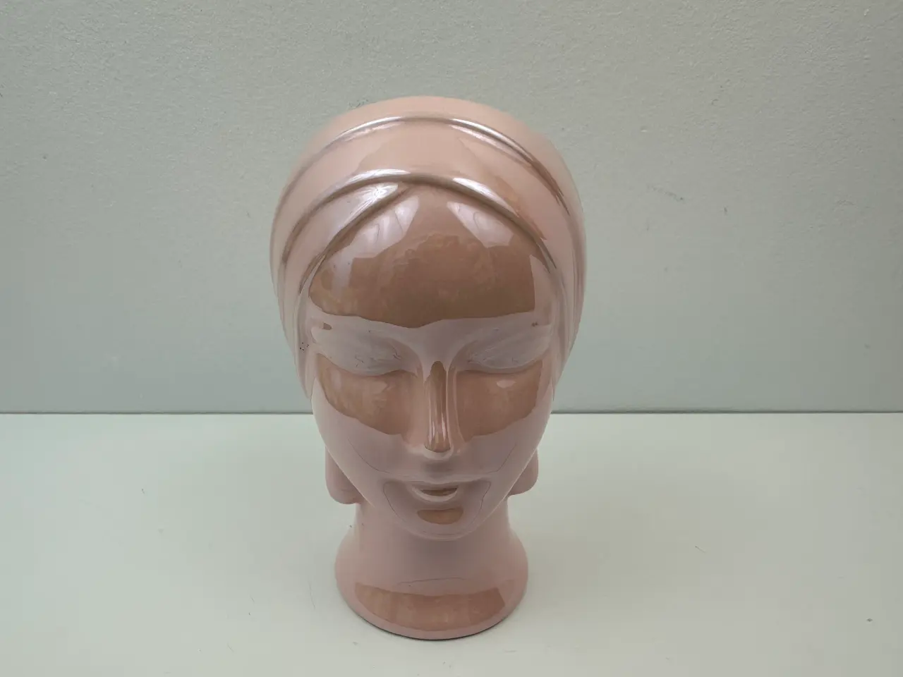 Billede 1 - Retro porcelænshoved i pink
