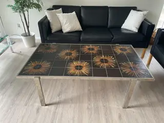 Flot vintage sofabord med kakler