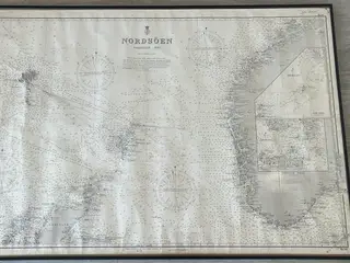 Stort gammelt søkort over Nordsøen fra ca. 1959/19
