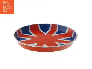 Rund bakke med Union Jack design (str. Ø 30,5 cm)