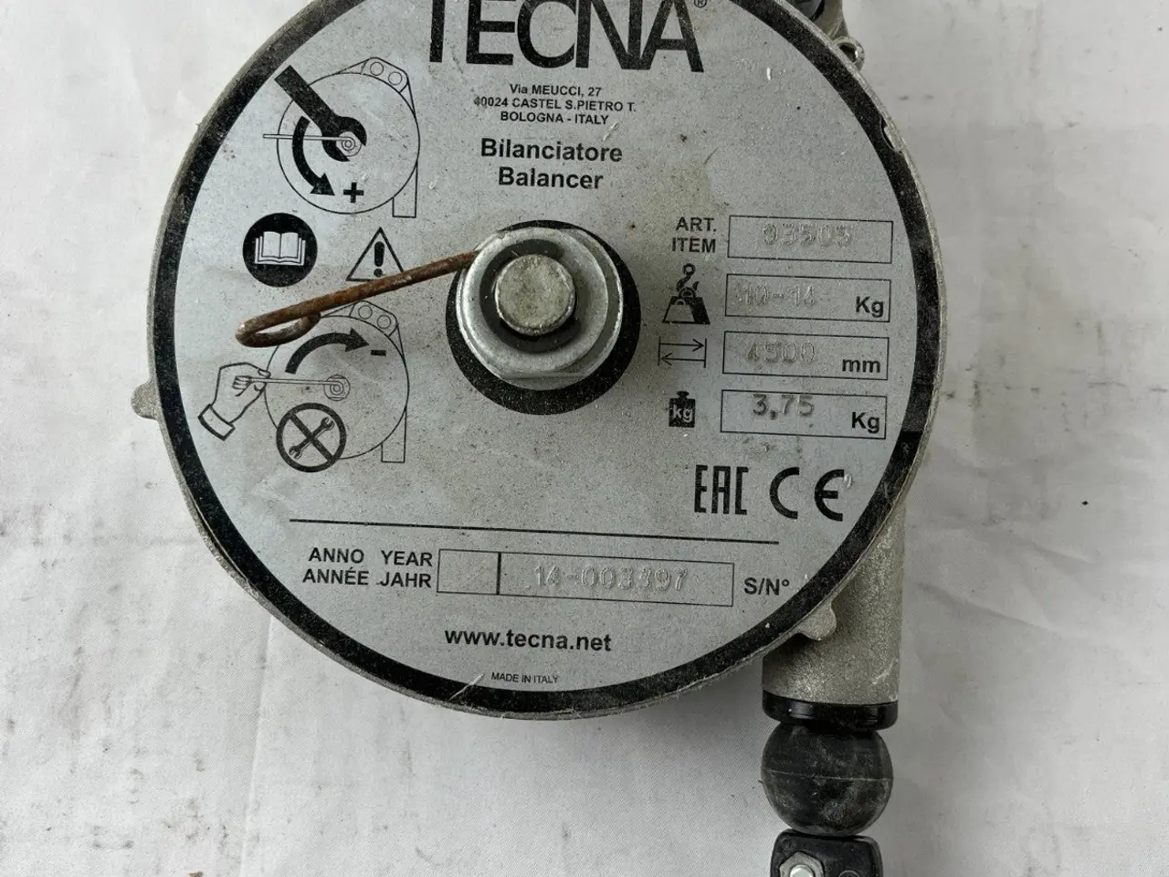 Billede 3 - Tecna 9350S Tool Balancer 10–14 kg 4500 mm Spring