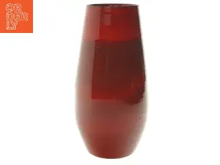 Rød vase, 12x32 cm (str. 12x32 cm)