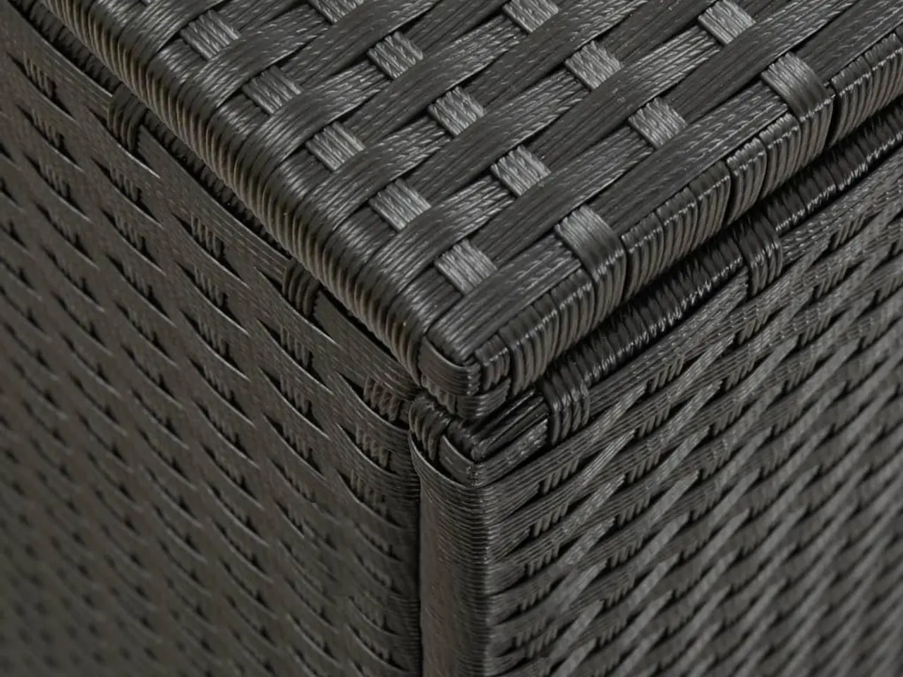 Billede 4 - Opbevaringskasse til haven 200x50x60 polyrattan sort