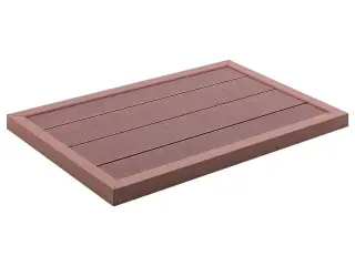 Gulvelement til soldrevet bruser 101 x 63 x 5,5 cm WPC brun