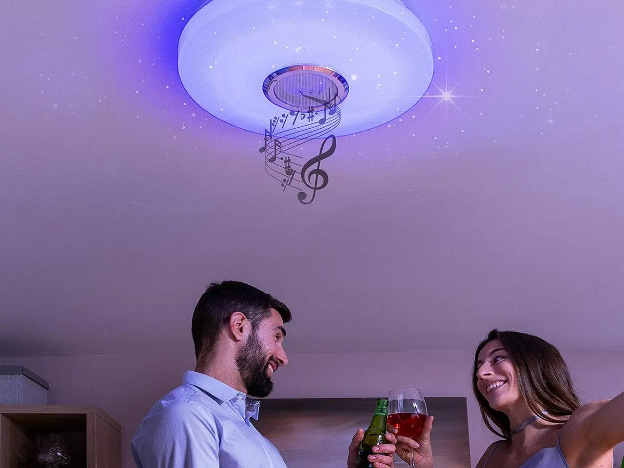 Billede 1 - LED-loftlampe med højttaler Lumavox