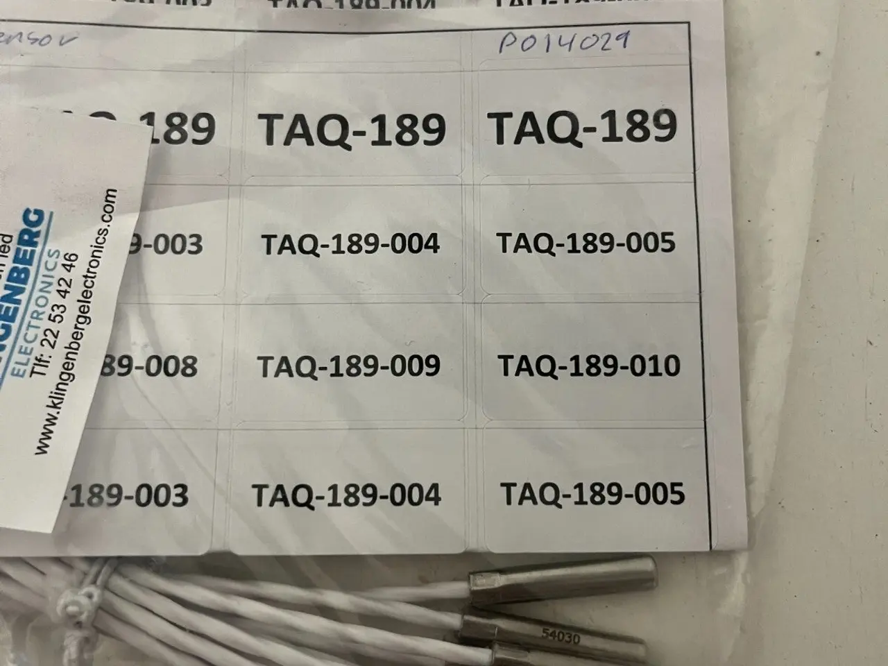 Billede 3 - parti of 10x Klingenberg PT100 Sensors 2xLed 145mm