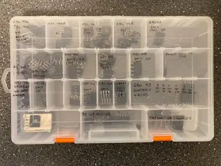 parti of blandet Bridge Rectifiers in Storage Case
