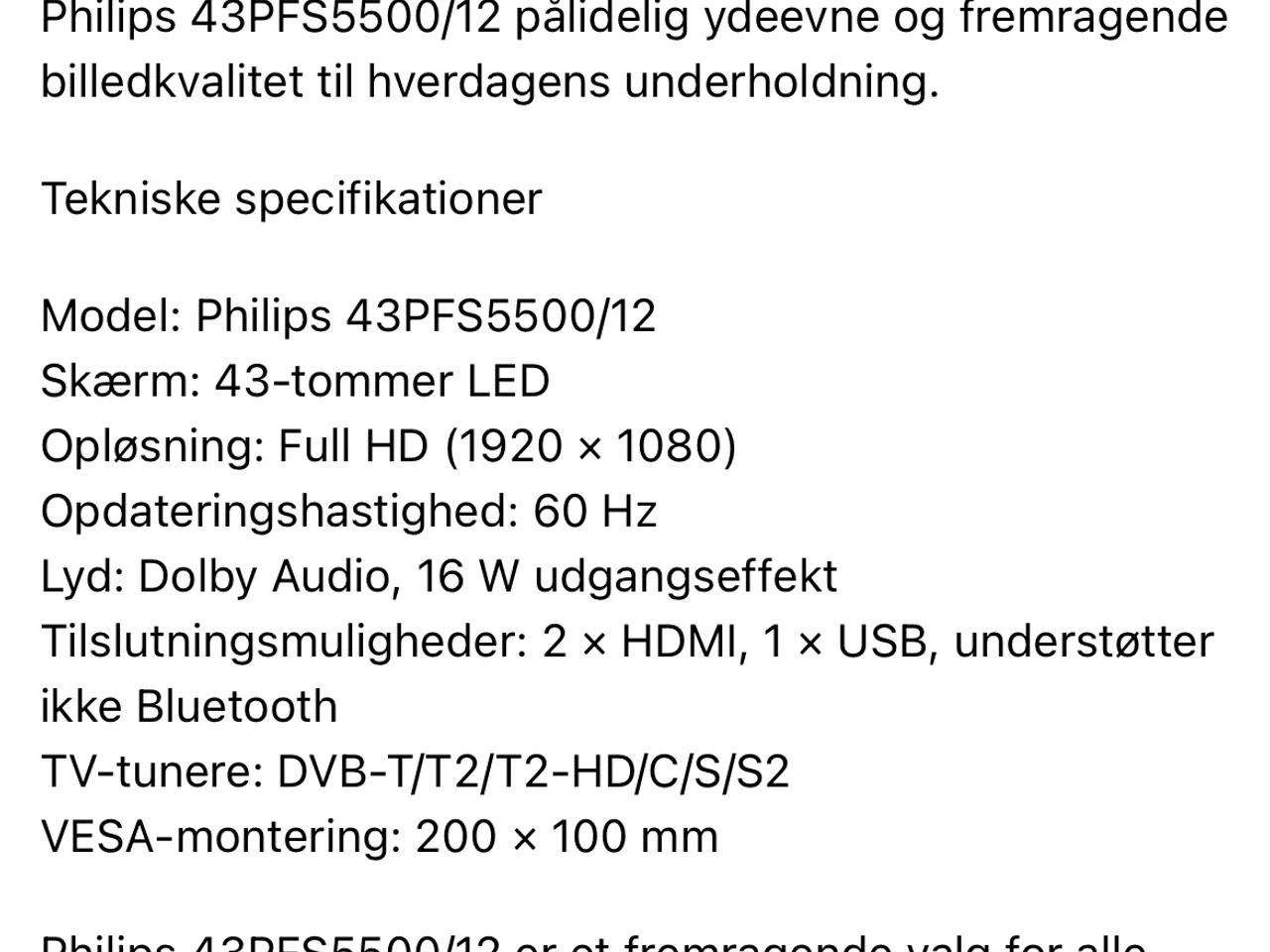 Billede 9 - Philips 43PFS5500 / 12 - 43”