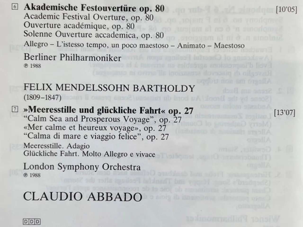 Billede 5 - Claudio Abbado – Symphony No. 6 In F Major… – CD